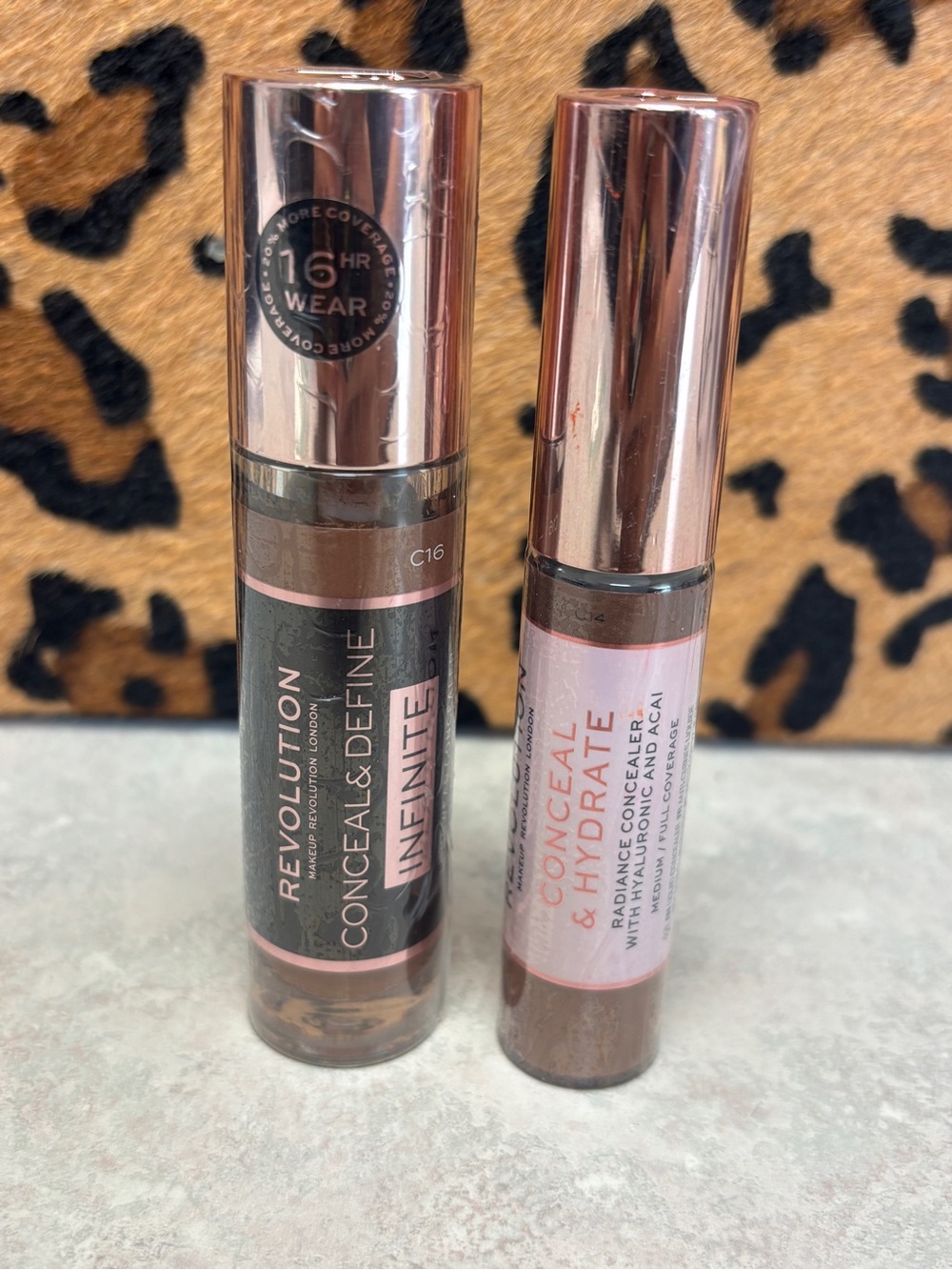 Revolution Conceal & Define Infinite Concealer — Med Brown (C16) & (C14) - NWT
